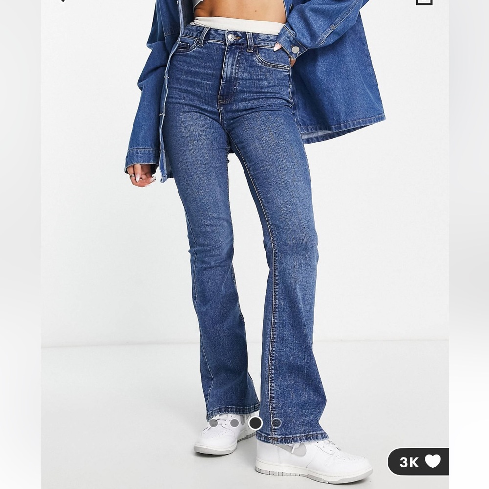New Look Brooke high rise flared skinny fit jeans.